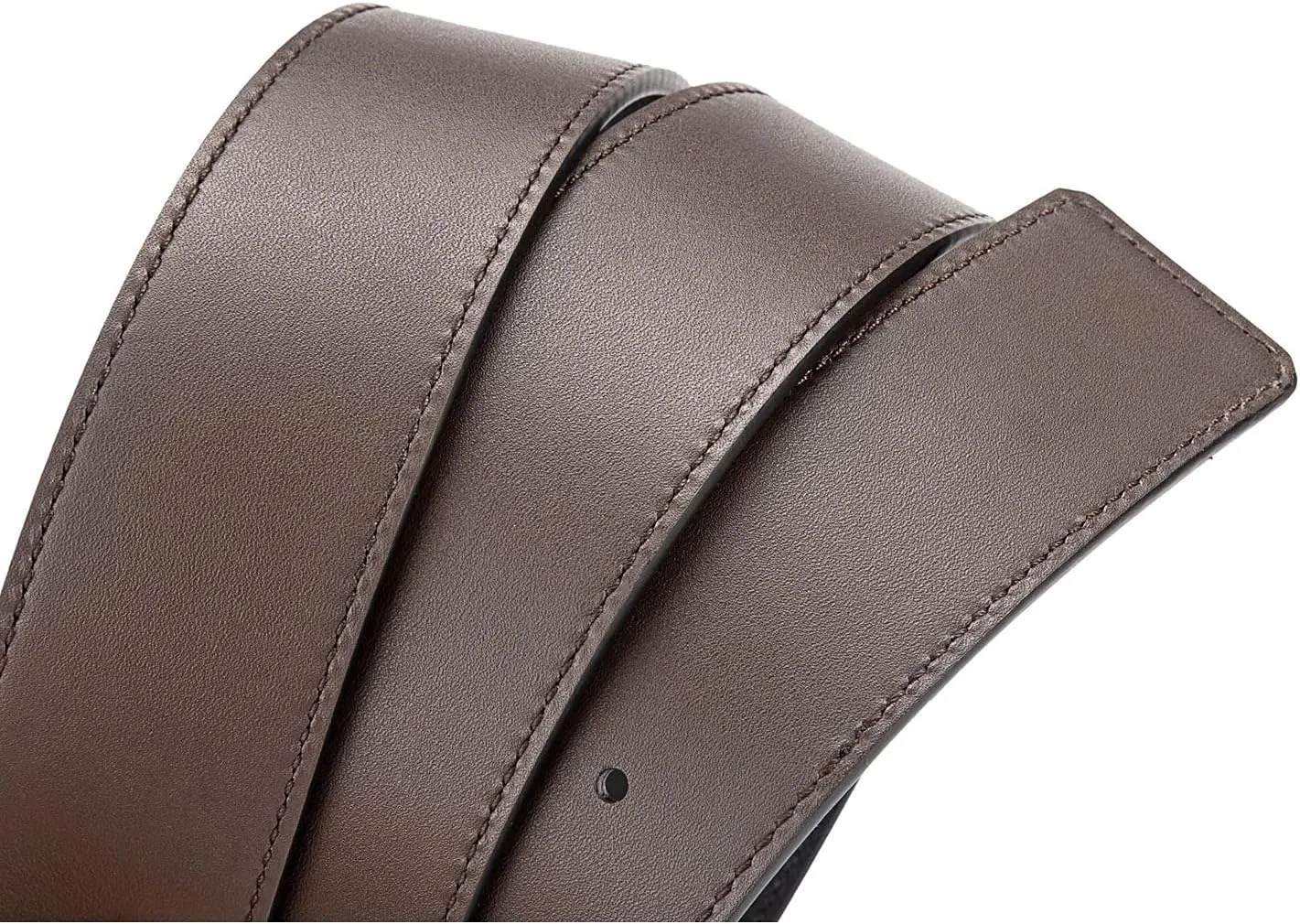 Vatee's Men Reversible Genuine Leather Replacement Belt Strap without Buckle 1.34"/1.6" Wide