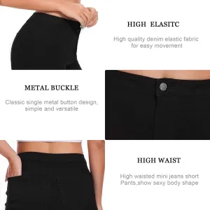 VIPONES Jeans Shorts Womens High Waisted Stretchy Sexy Butt-Lifting Hot Denim Shorts