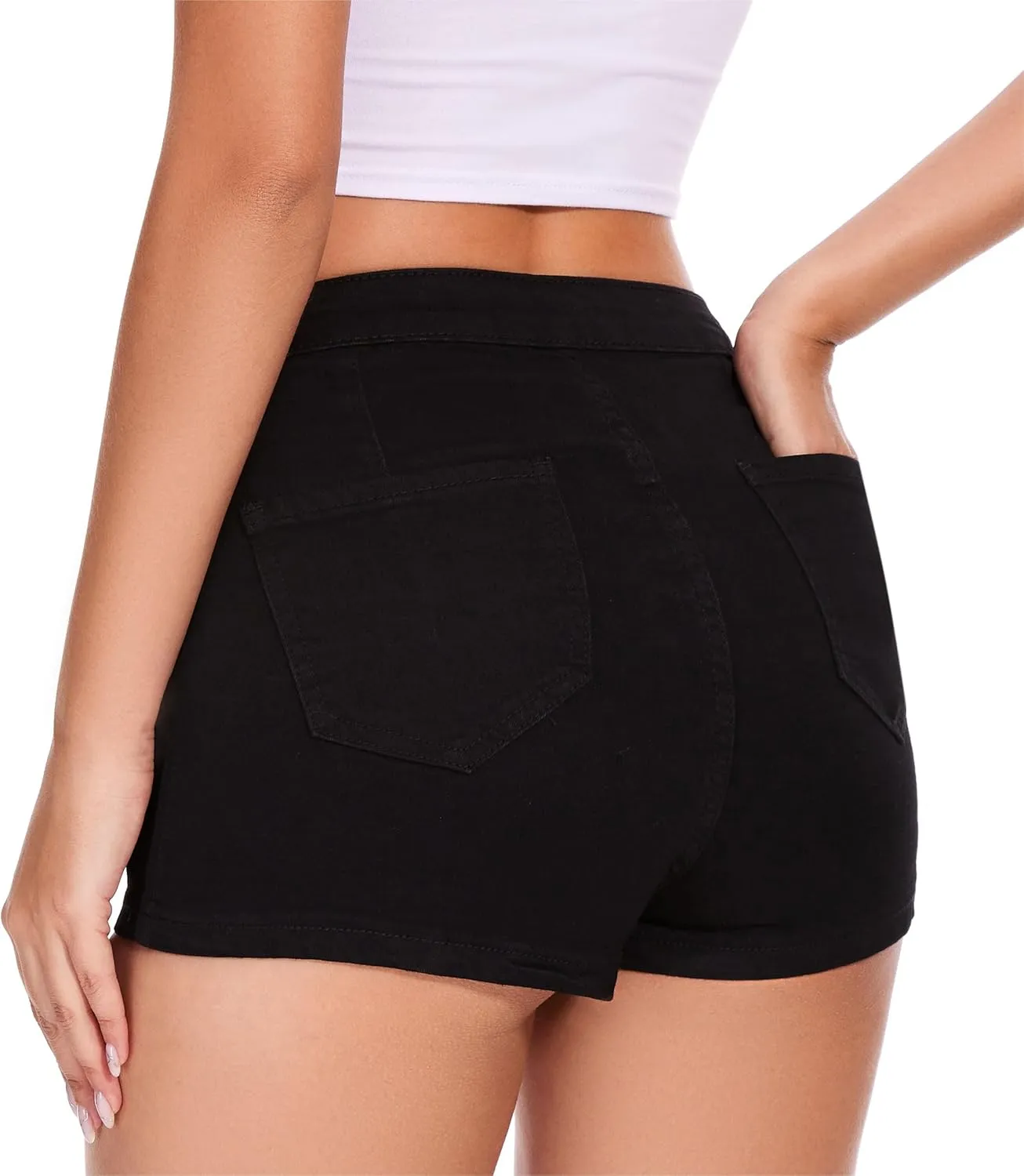 VIPONES Jeans Shorts Womens High Waisted Stretchy Sexy Butt-Lifting Hot Denim Shorts