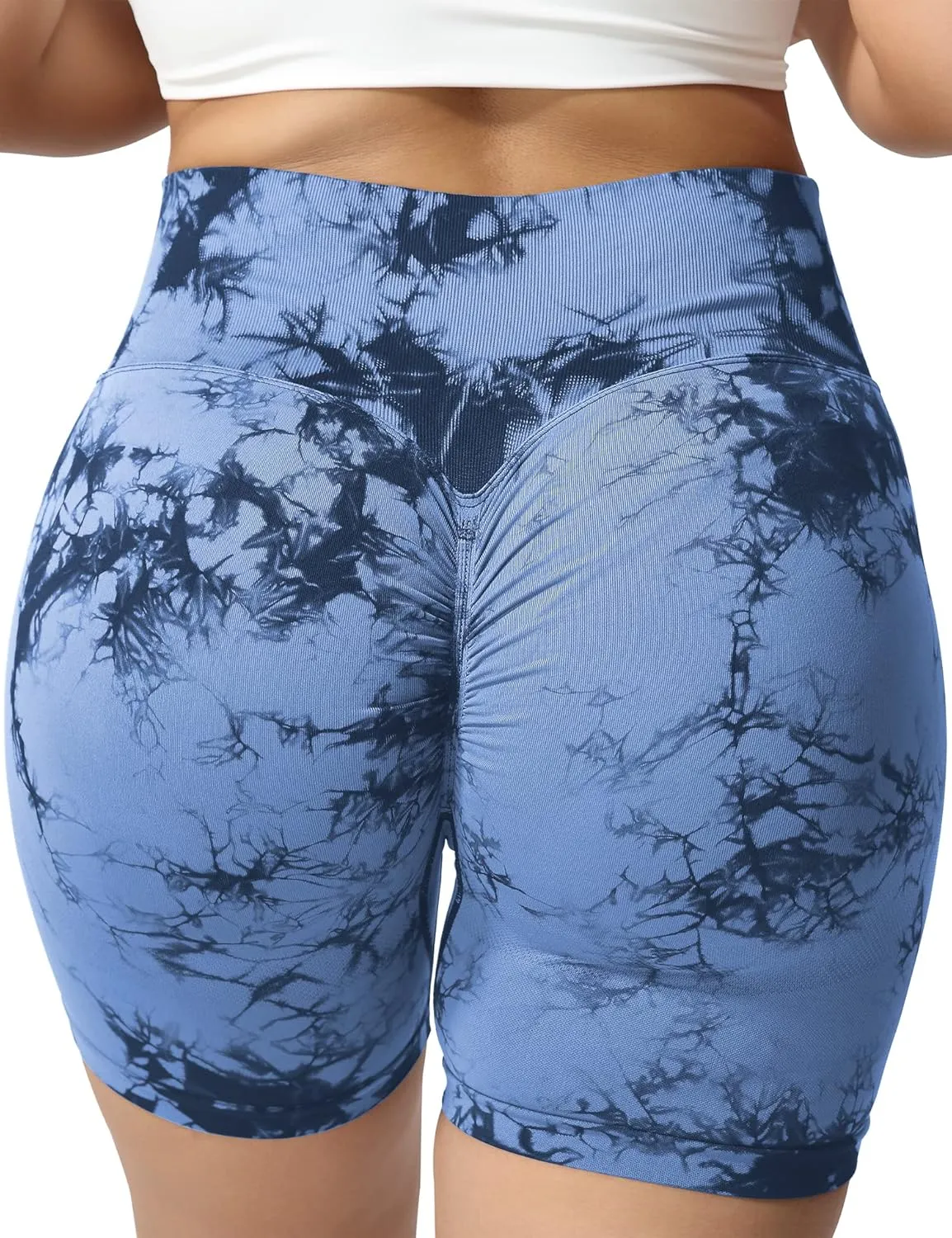 VOYJOY High Waist Seamless Shorts Scrunch Butt Contour Gym Yoga Shorts