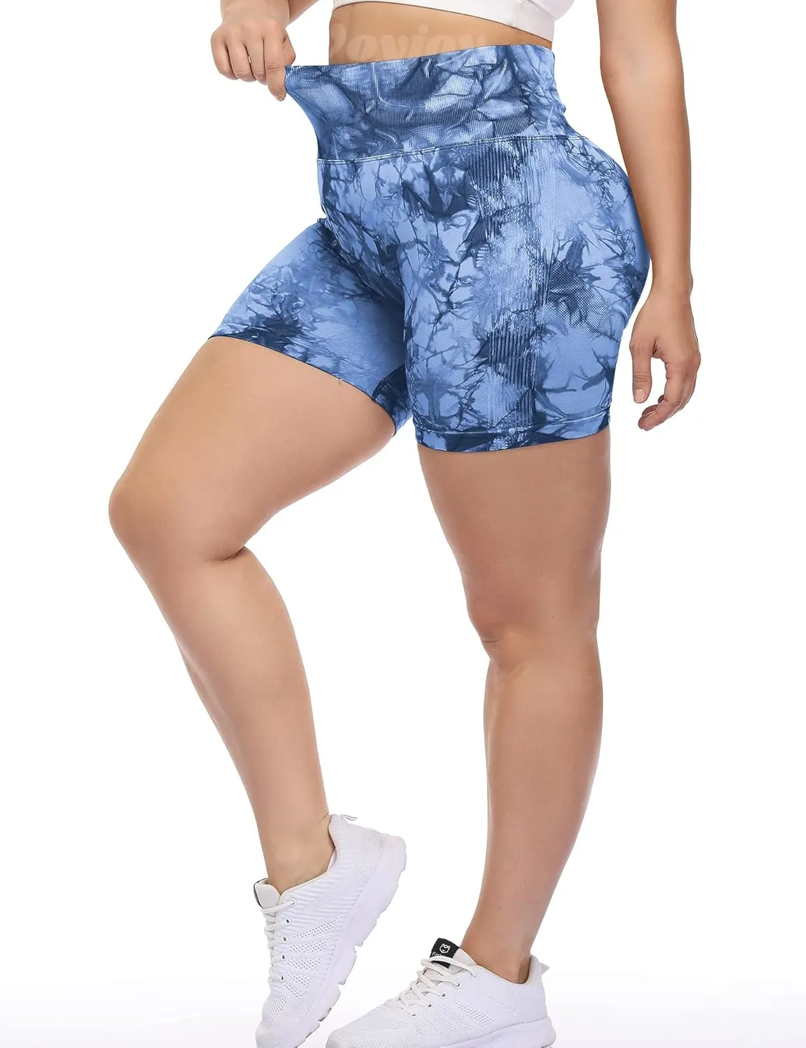 VOYJOY High Waist Seamless Shorts Scrunch Butt Contour Gym Yoga Shorts