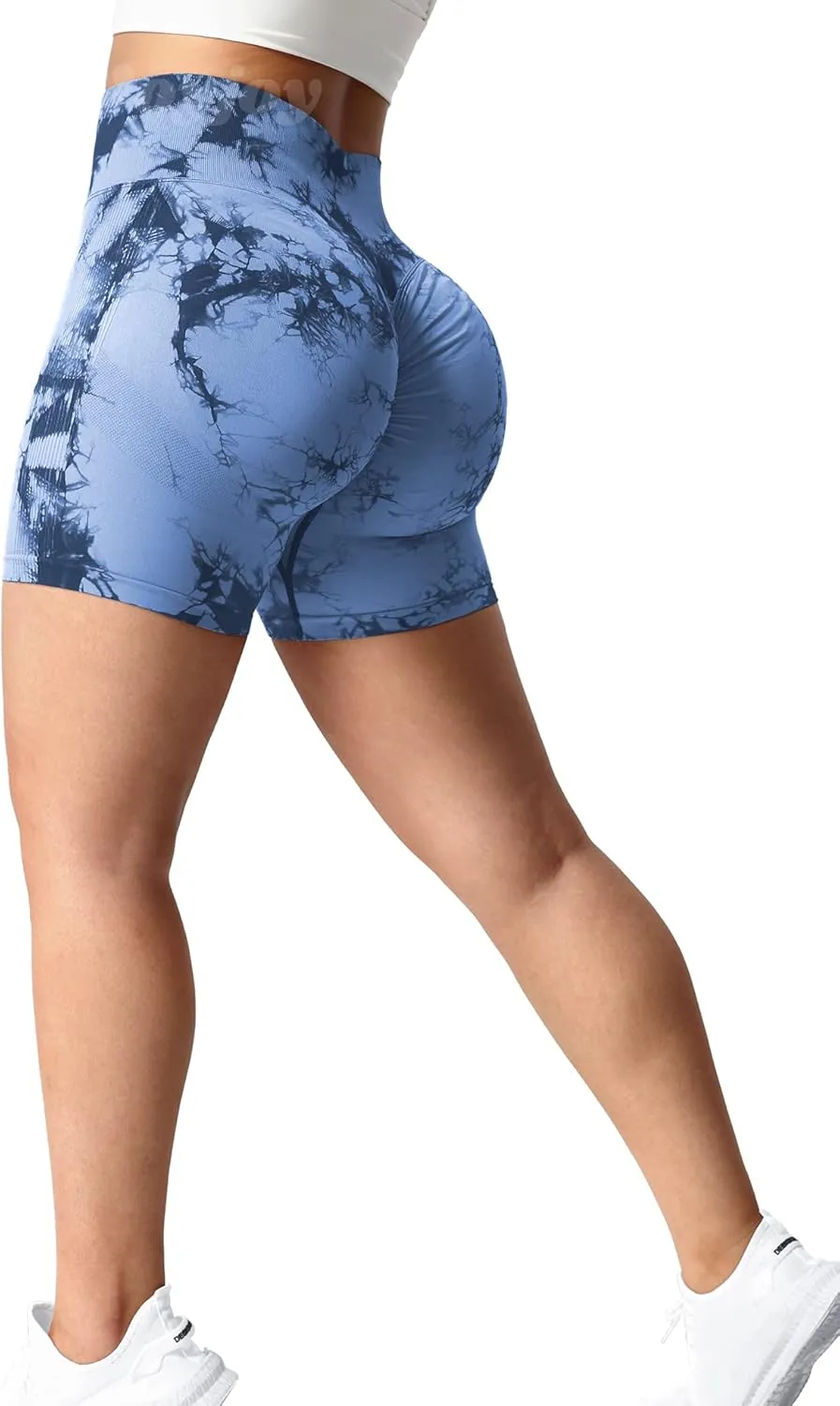 VOYJOY High Waist Seamless Shorts Scrunch Butt Contour Gym Yoga Shorts
