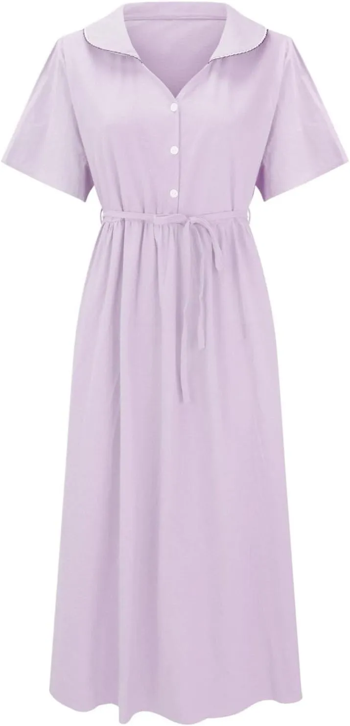 Wedding Guest Dress for Women Button Down Collared Maxi Dresses Casual Fashion Flowy Flutter Swing Dress 2025