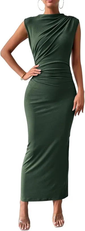 Wedding Guest Dresses for Women Semi Formal Dresses Summer Bodycon Maxi Dresses Work Evening Party Cocktail Dresses