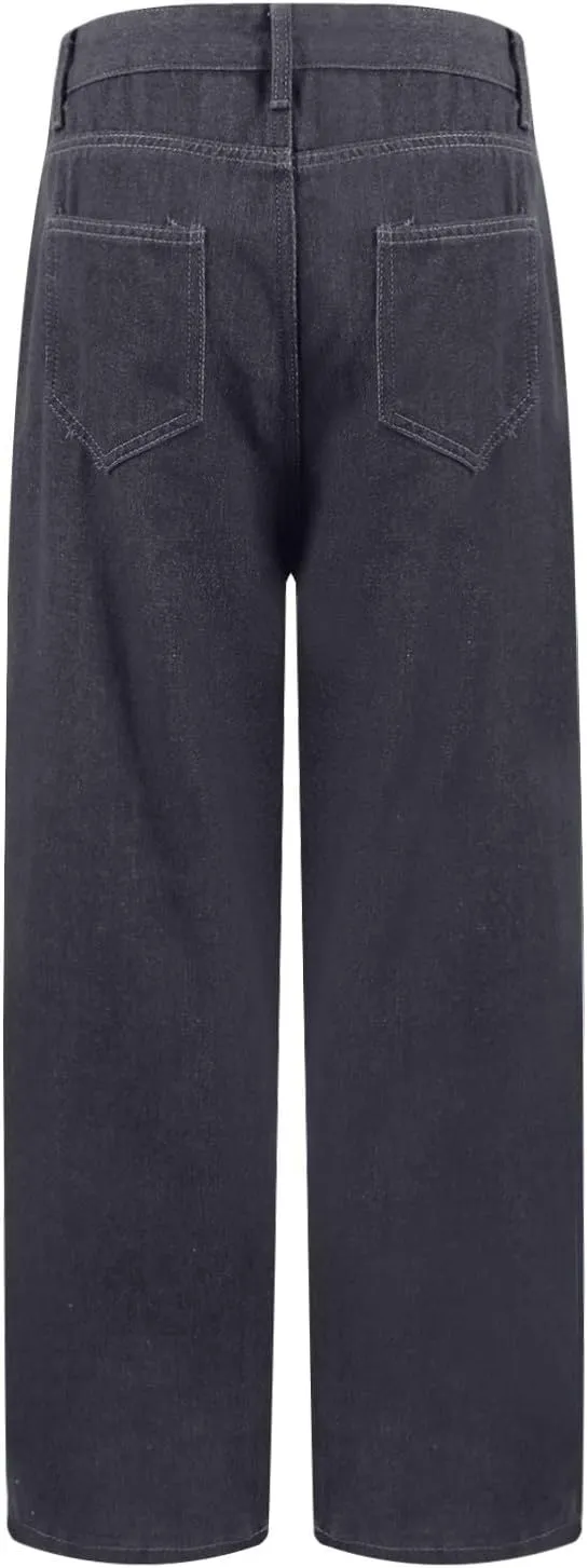 Wide Leg Jeans for Women Fashion Baggy Boyfriends Jeans High Waist Y2k Cargo Pants Vintage Denim Trousers
