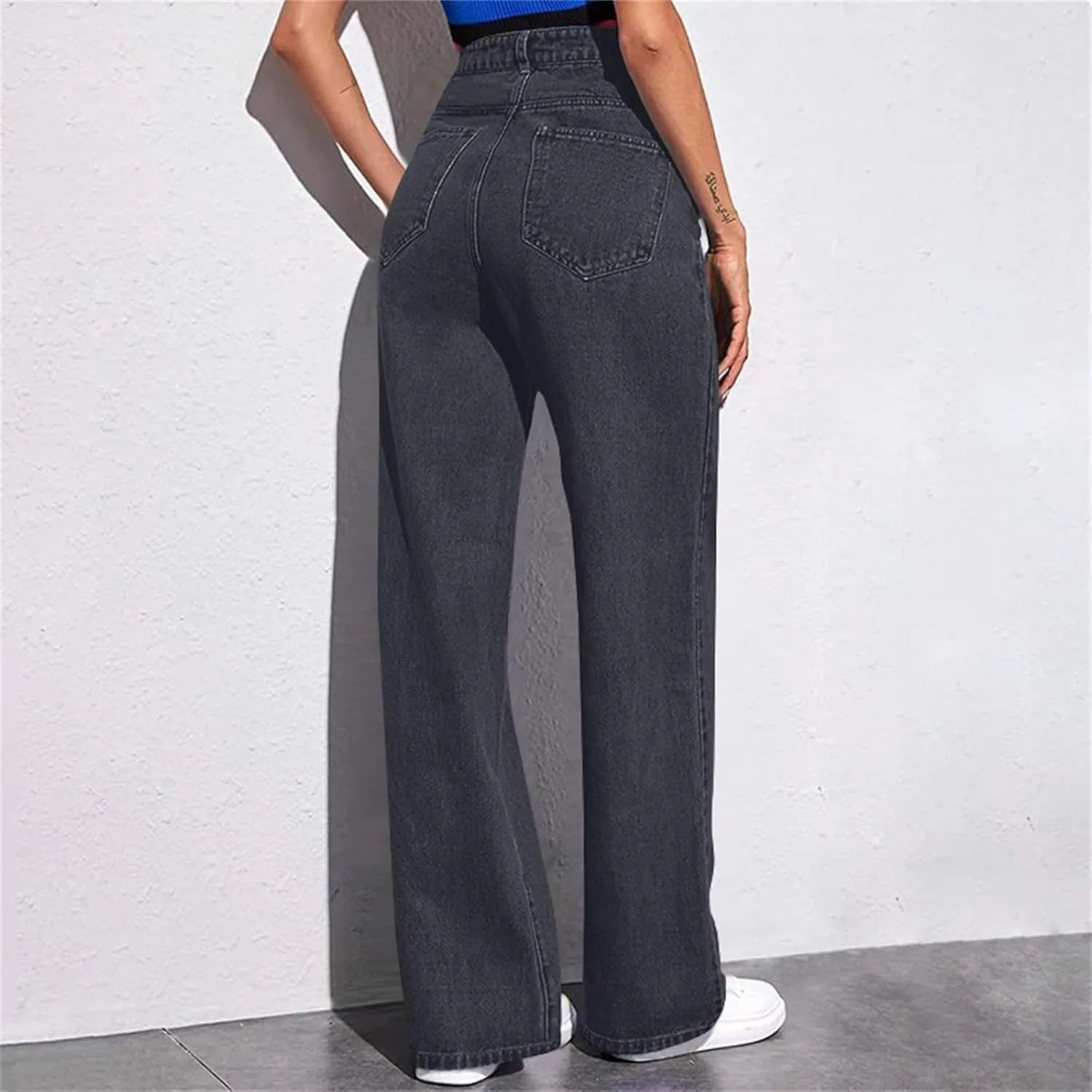 Wide Leg Jeans for Women Fashion Baggy Boyfriends Jeans High Waist Y2k Cargo Pants Vintage Denim Trousers
