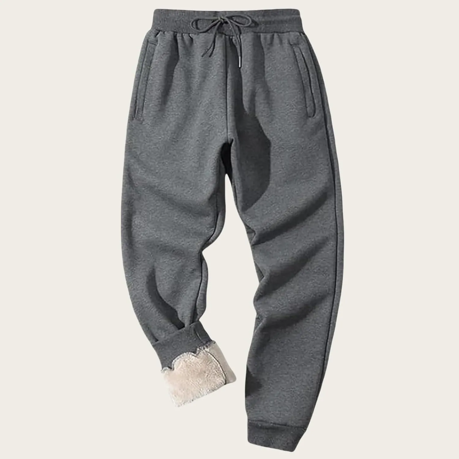 Winter Pants for Men Fleece Lined Sweatpants Tall Heavyweight Thermal Sherpa Lined Joggers Mens Warm Pant with Pockets