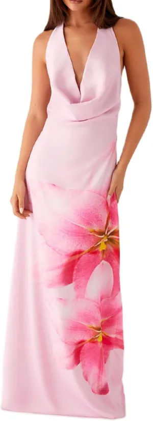 Women Flower Print Maxi Dress Spaghetti Strap Floral Slip Dress Y2k Backless Slim Fit Long Bodycon Dresses