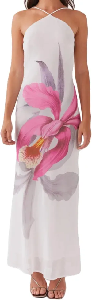 Women Sleeveless Slip Maxi Dress Floral Spaghetti Strap Bodycon Lily Dresses Backless Long Boho Sundress