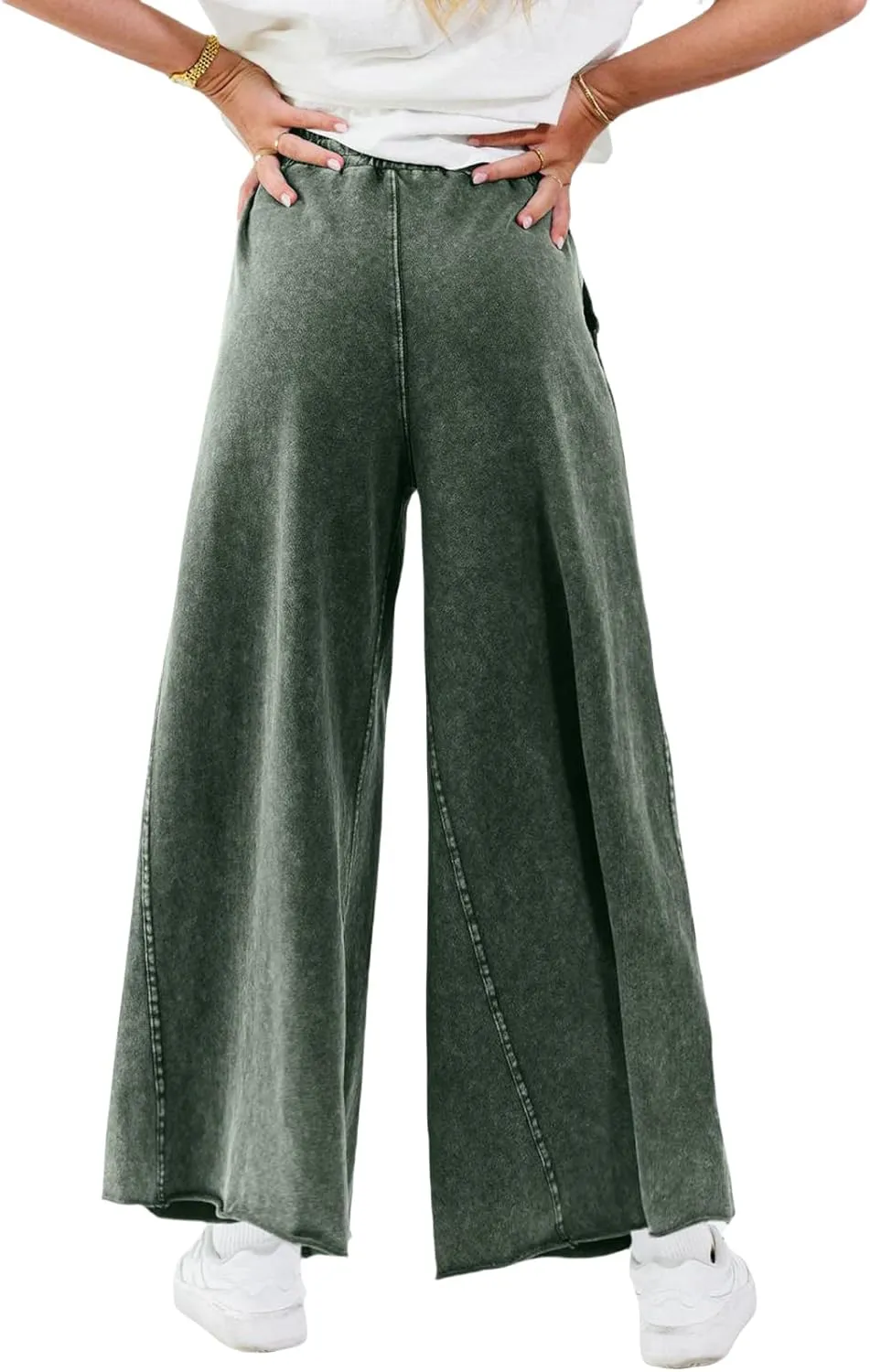 Women Wide Leg Sweatpants Jeans High Waist Baggy Trouser Loose Boyfriend Denim Pants Y2K
