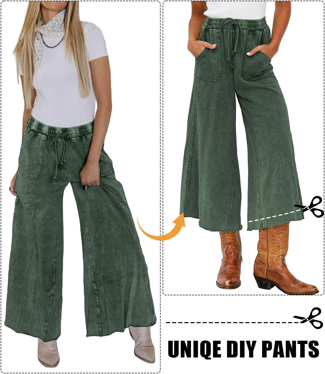 Women Wide Leg Sweatpants Jeans High Waist Baggy Trouser Loose Boyfriend Denim Pants Y2K