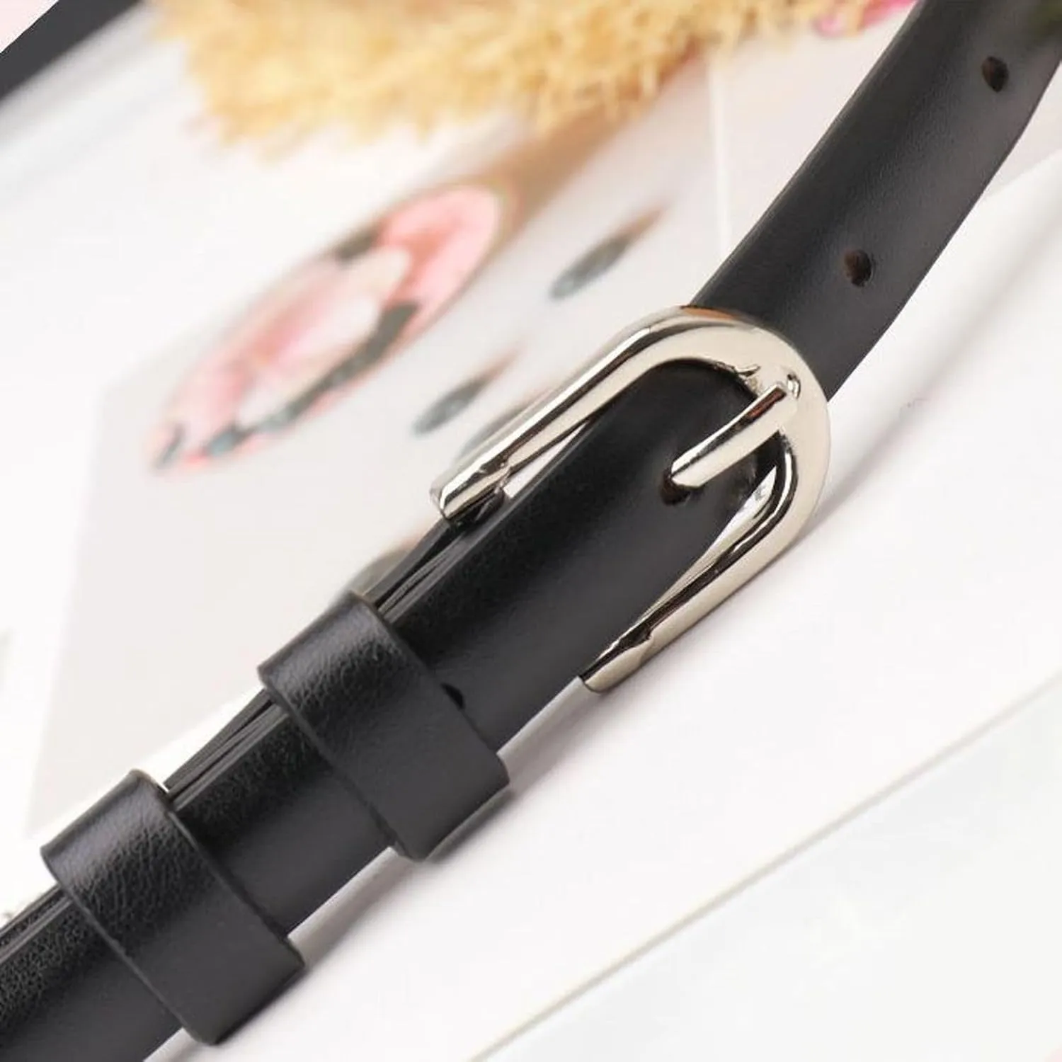 Women's Autumn Belt 2025 Belt For Dress All Seasons D Ring Date Elegant Skinny Faux Leather Adjustable Belts