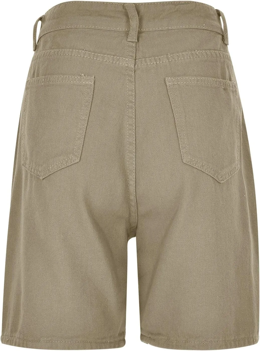 Womens Bermuda Shorts Casual Summer High Waisted Shorts Straight Leg Knee Length Jeans Twill Shorts with Pockets