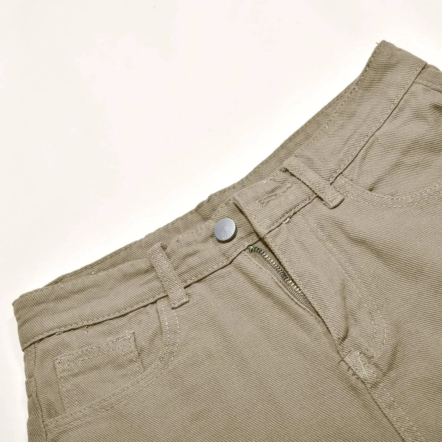 Womens Bermuda Shorts Casual Summer High Waisted Shorts Straight Leg Knee Length Jeans Twill Shorts with Pockets
