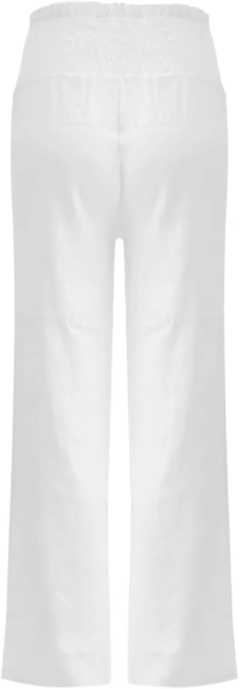 Womens Cotton Linen Pants Wide Leg High Waisted Casual Pants Dress Pants for Business Casual Ladies Elegant Pants