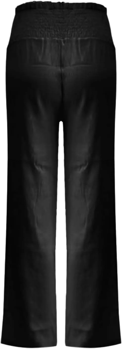 Womens Cotton Linen Pants Wide Leg High Waisted Casual Pants Dress Pants for Business Casual Ladies Elegant Pants