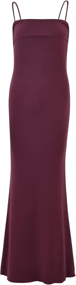 Women's Cutout Backless Maxi Dress Sexy Sleeveless Tight Slip Spaghetti Strap Long Dresses