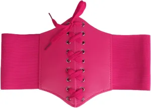 Women's Faux Leather Corset Belt Vintage Stretch Cinch Belt Wide Steampunk Waist Corset Pirate Belt