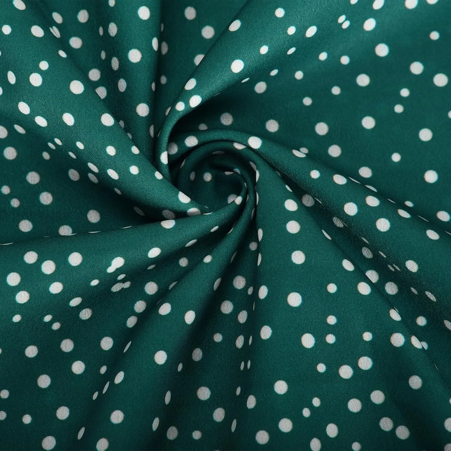 Womens Floral Dress V Neck Short Sleeve A-Line Midi Dresses Summer Casual Loose Wave Point Dress