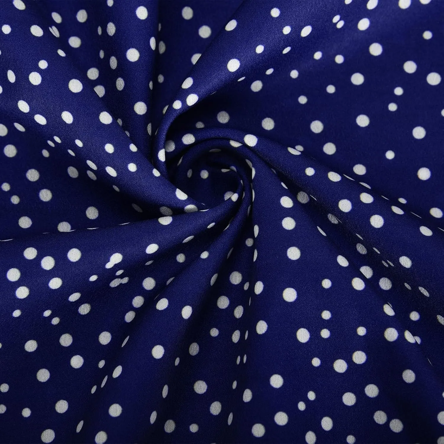 Womens Floral Dress V Neck Short Sleeve A-Line Midi Dresses Summer Casual Loose Wave Point Dress
