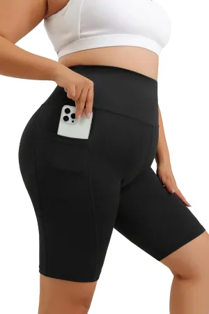 Women's High-Waist Yoga Shorts with Pockets, Tummy Control Fitness Leggings Shorts, Spring & Summer Collection.