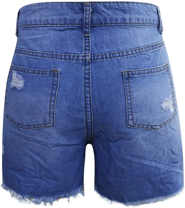 Womens Jean Shorts Denim Shorts Summer Baggy High Waisted Wide Leg Buttons Pleated Casual Jean Shorts 2025 Fashion Pants