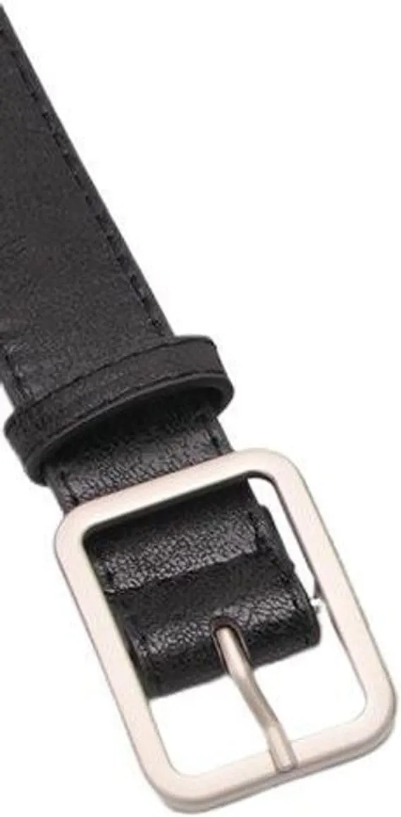 Women's Metal Adjustable Belts Faux Leather Groove Belt Buckle Holographic Summer Fashion Basic Belt