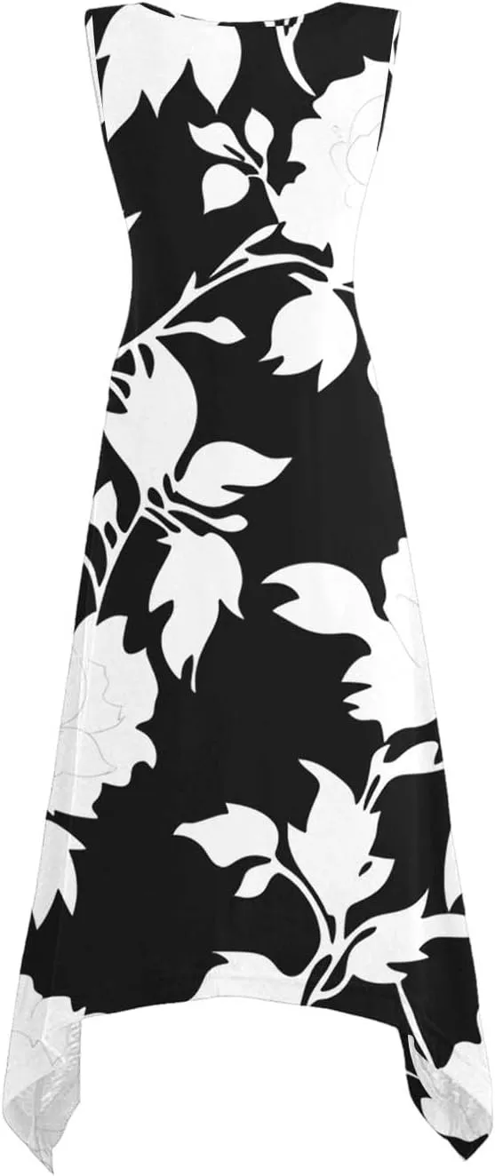 Womens Sexy Spaghetti Straps Summer Dresses A Line Floral Printed Casual Dress Beach Vocation Dresses