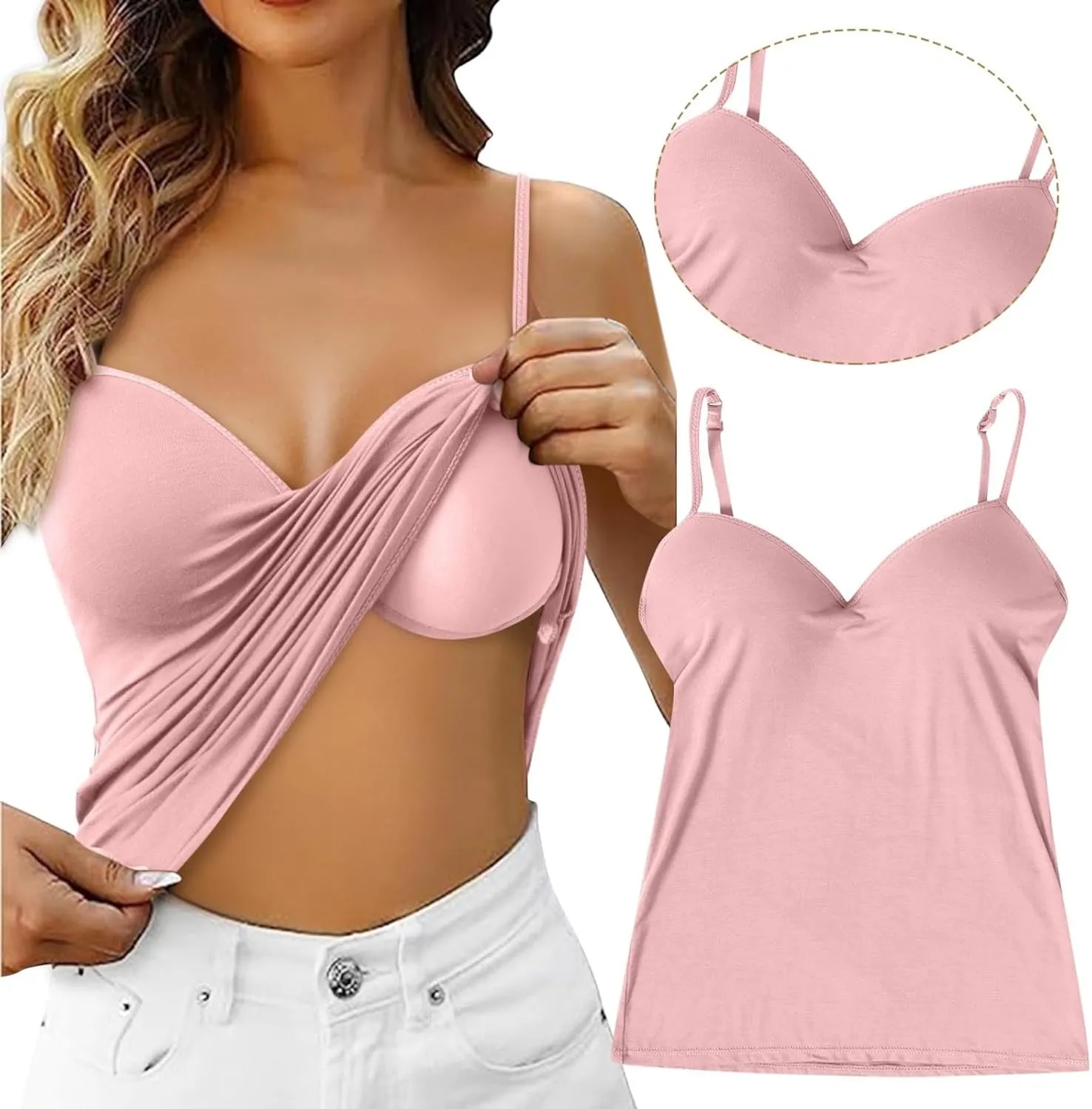 Womens Shelf Bra Tank Tops Racerback High Neck Longline Sports Bras Padded Workout Crop Tank Tops with Built in Pads