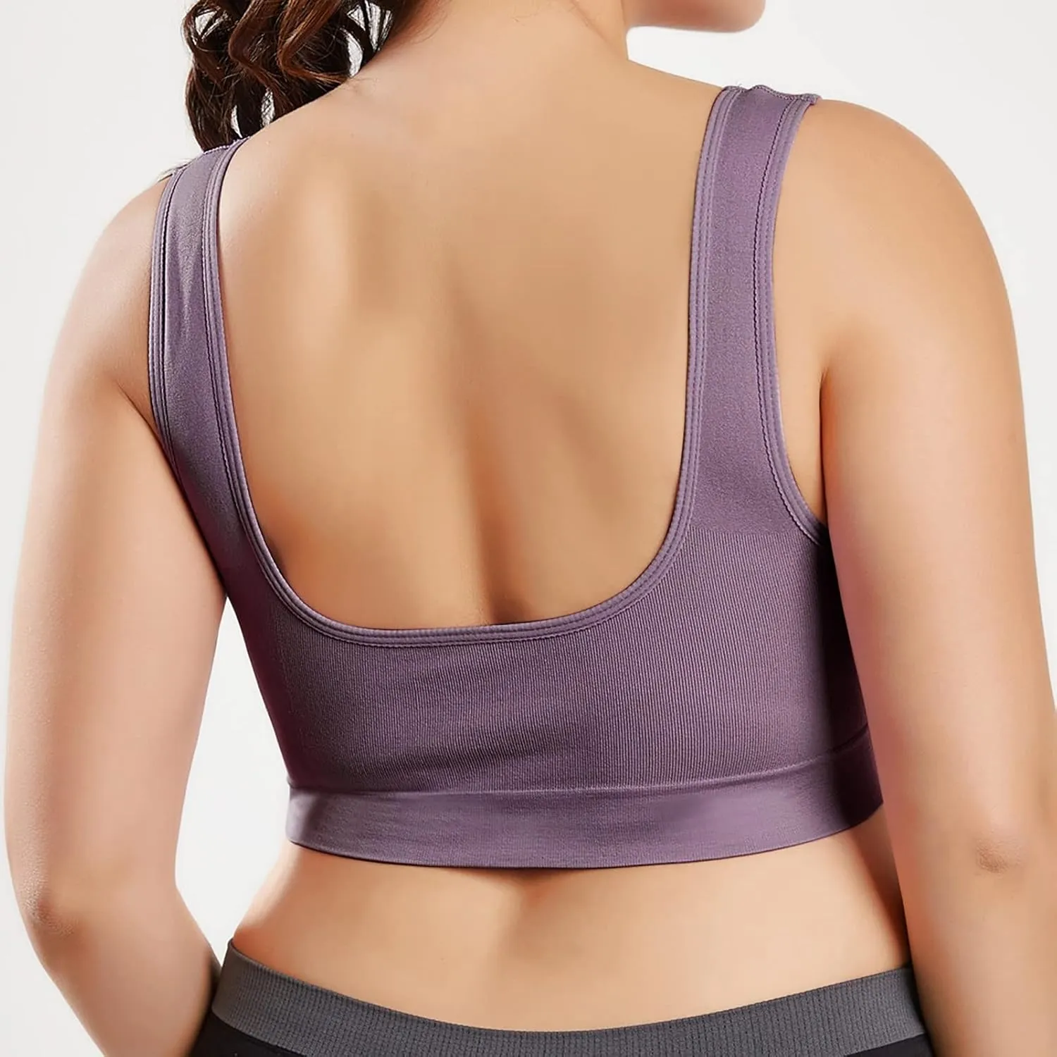 Womens' Sports Bra Longline Wirefree Padded with Medium Support, Sports Bras for Women, Workout Crop Tank Tops Padded