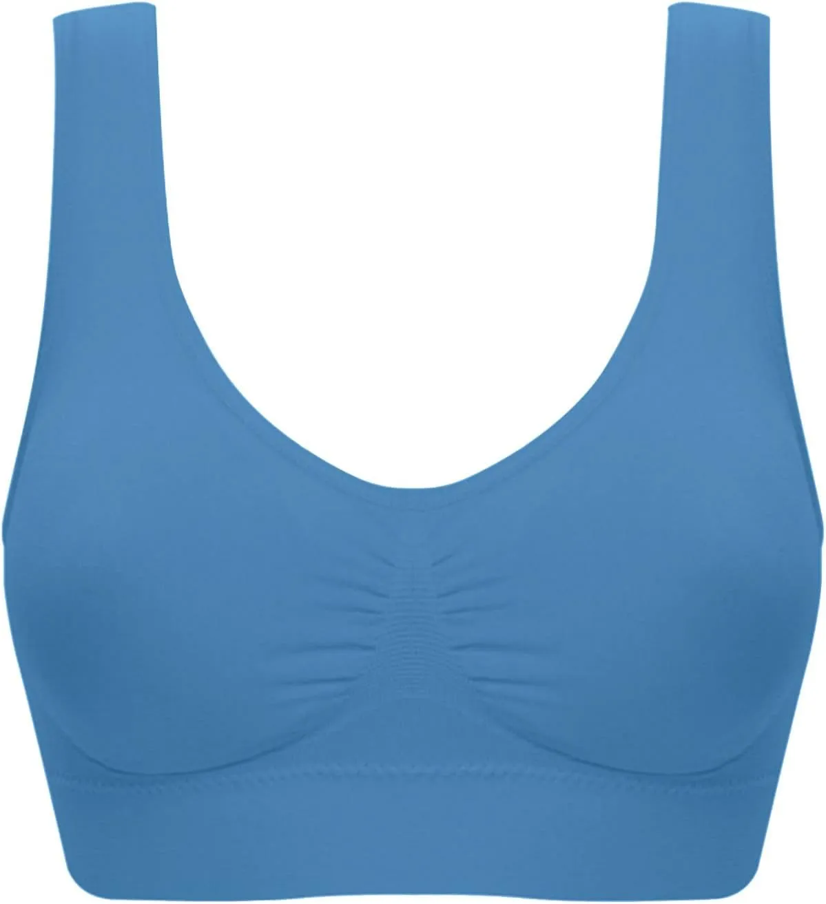 Womens' Sports Bra Longline Wirefree Padded with Medium Support, Sports Bras for Women, Workout Crop Tank Tops Padded