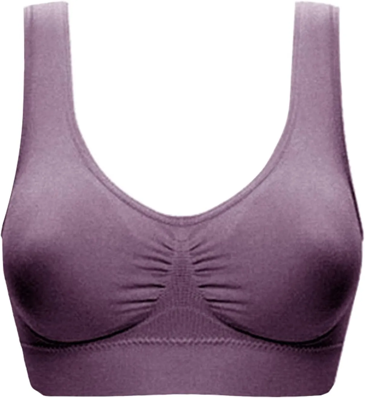 Womens' Sports Bra Longline Wirefree Padded with Medium Support, Sports Bras for Women, Workout Crop Tank Tops Padded