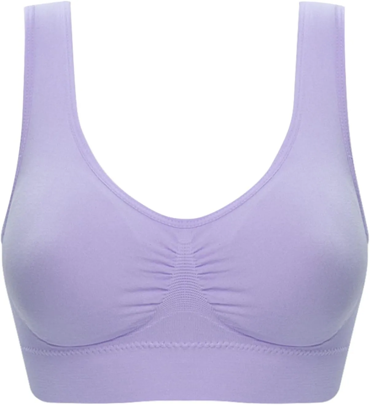 Womens' Sports Bra Longline Wirefree Padded with Medium Support, Sports Bras for Women, Workout Crop Tank Tops Padded