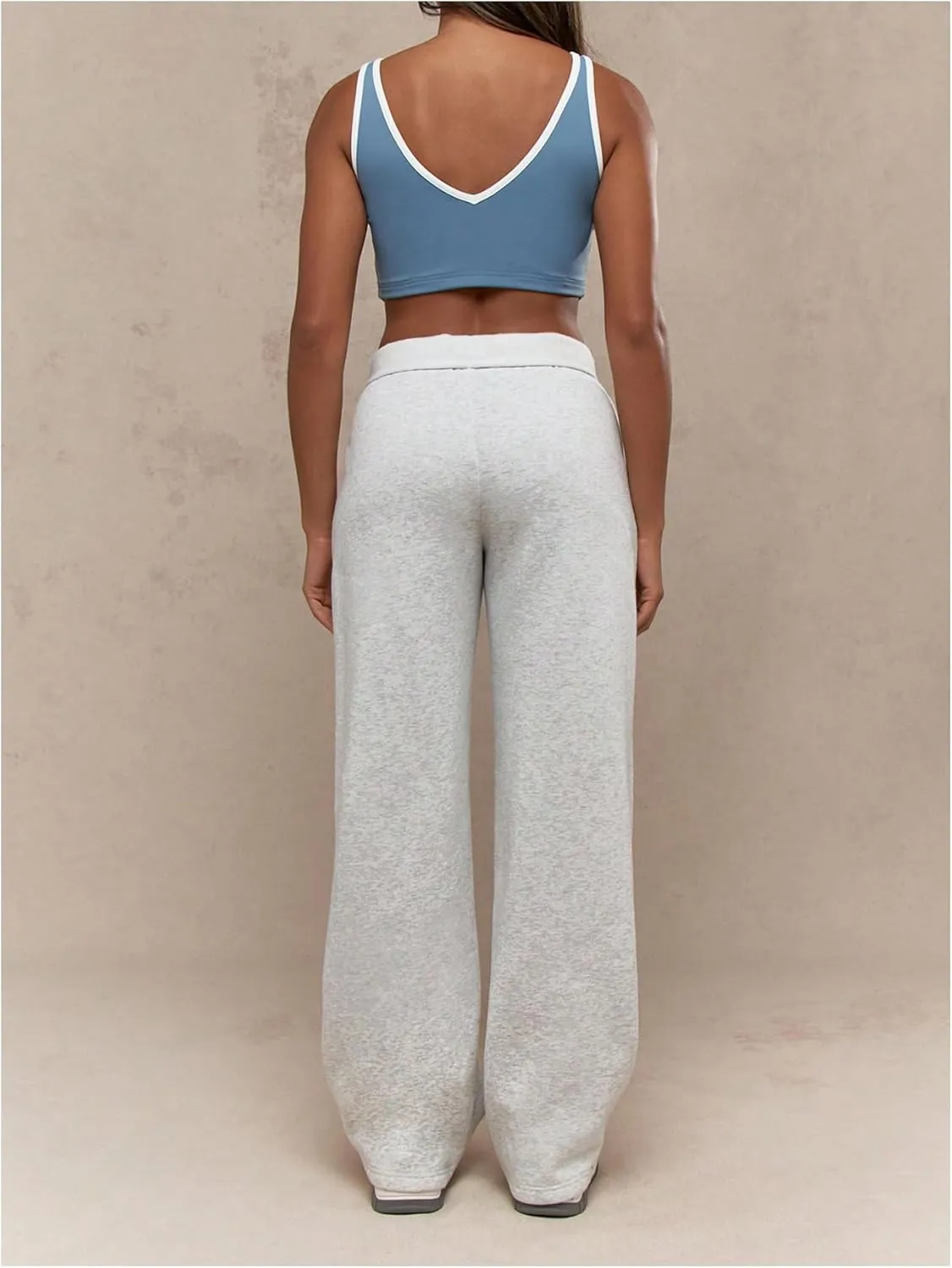 Women's Straight Leg Sweatpants Drawstring Low Waist Baggy Pants Long Sports Workout Joggers Pants
