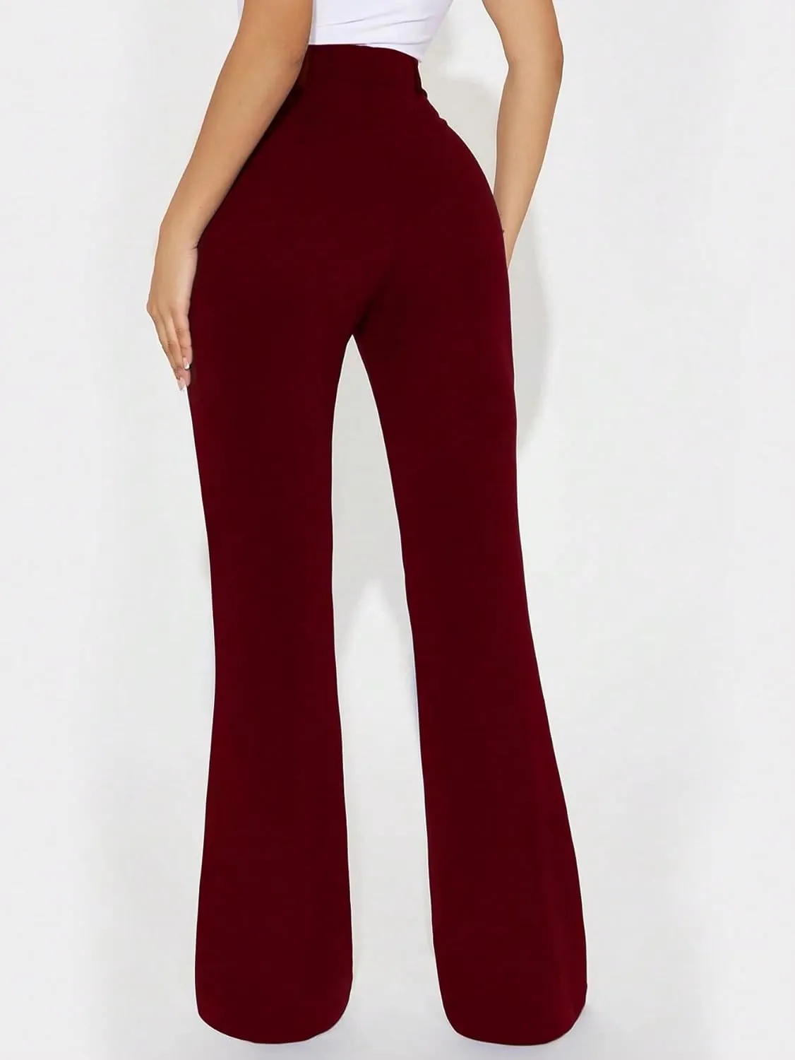 Women's Work Casual Pants Women Straight Leg Trousers Elegant Casual Pants for Business