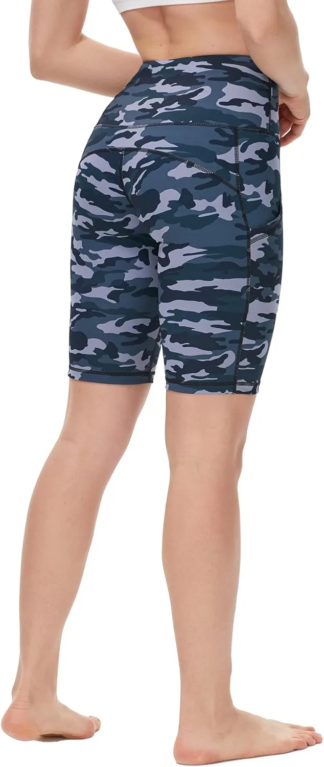 Yoga Shorts for Women High Waist Biker Shorts with Pockets Workout Athletic Running Short