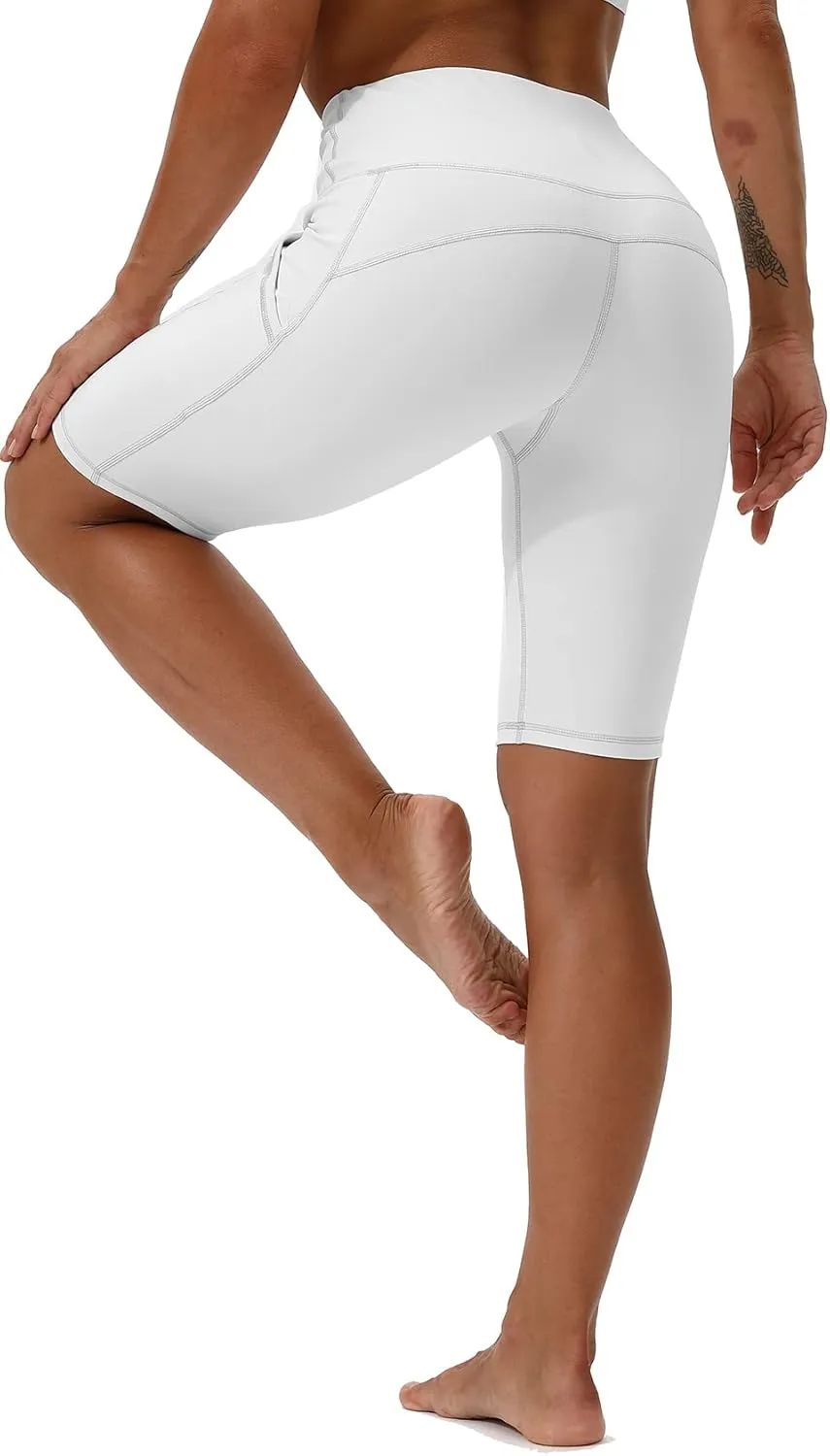 Yoga Shorts for Women High Waist Biker Shorts with Pockets Workout Athletic Running Short