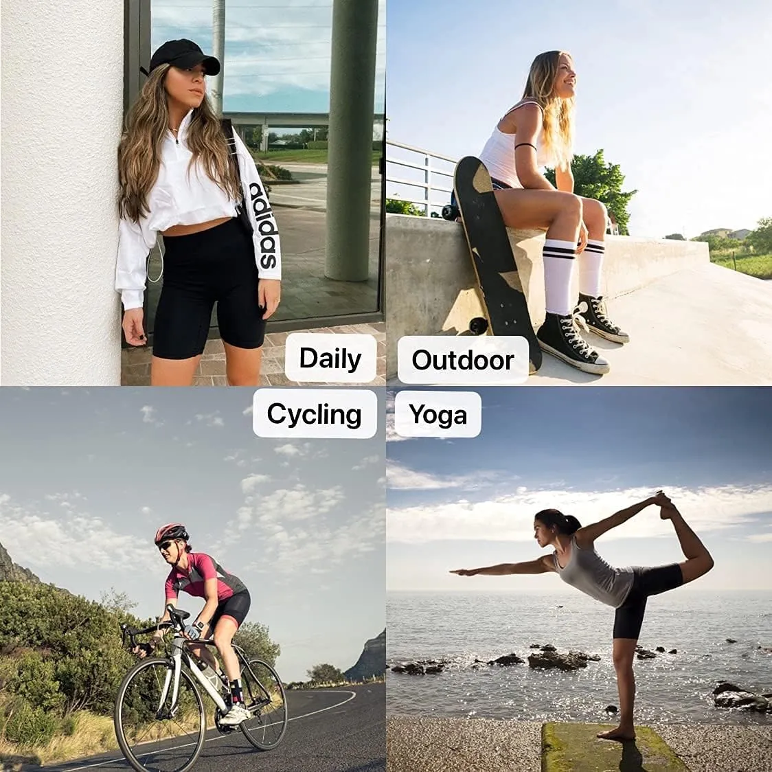 Yoga Shorts for Women High Waist Biker Shorts with Pockets Workout Athletic Running Short