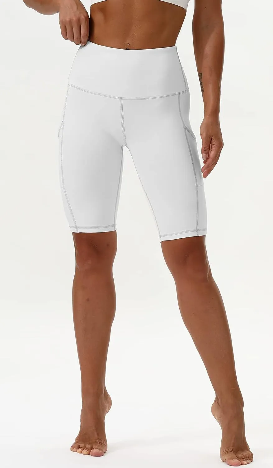 Yoga Shorts for Women High Waist Biker Shorts with Pockets Workout Athletic Running Short