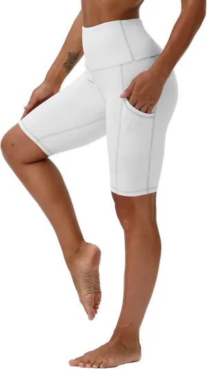 Yoga Shorts for Women High Waist Biker Shorts with Pockets Workout Athletic Running Short