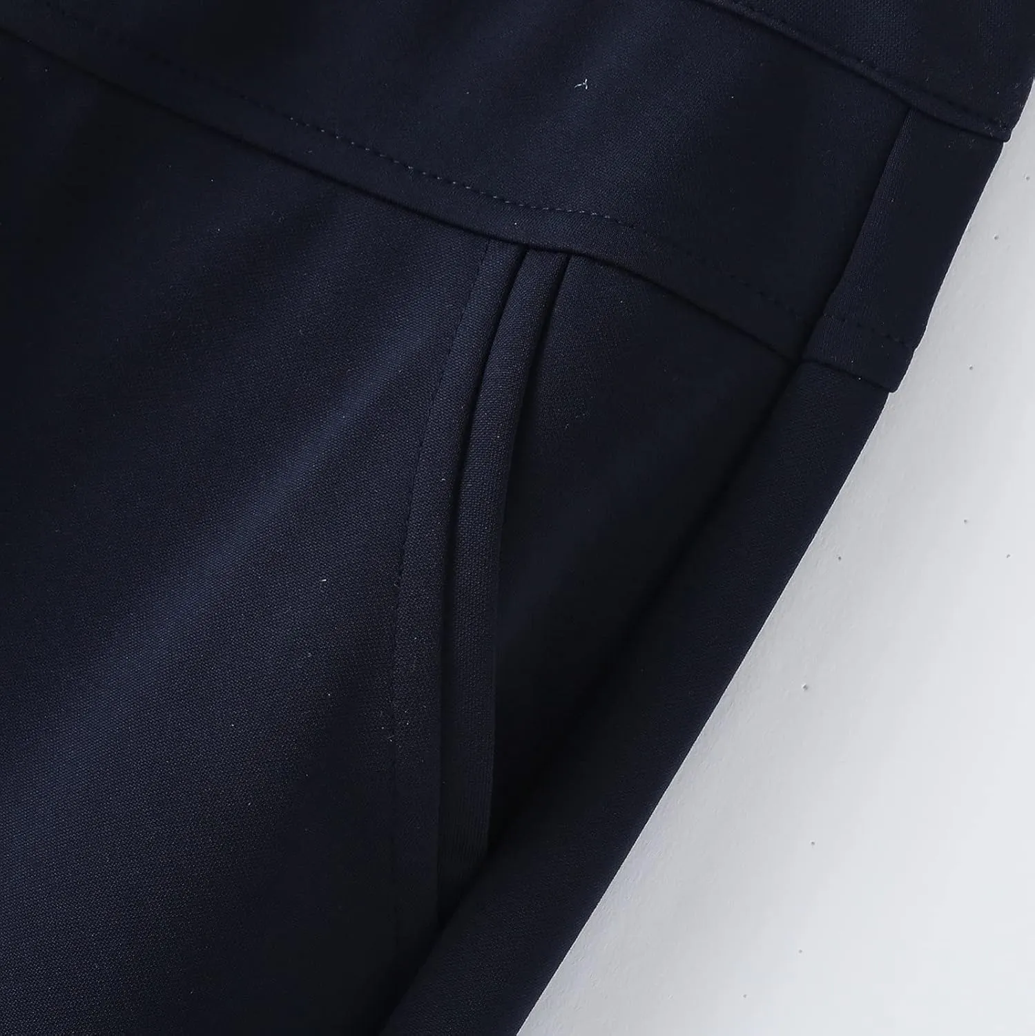 YOLAI Women Stretchy Work Business Pants Casual Straight Leg Trousers High Waist Casual Micro Flare Pants