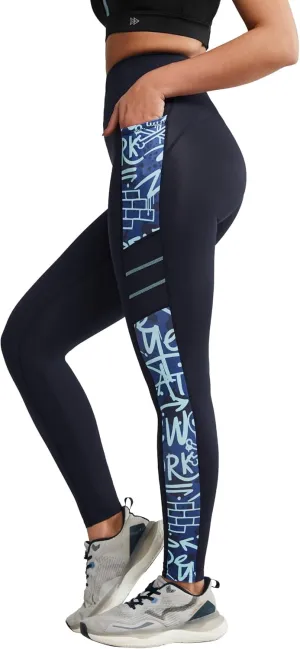 Yvette Printed Workout Leggings for Women High Waisted Yoga Pants with 2 Pockets Non See-Through Tummy Control